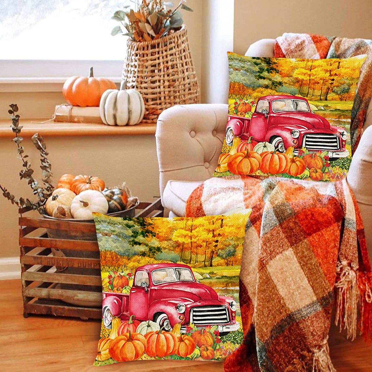 Funda de almohada de Halloween, lindo fantasma, truco o trato, Acción de Gracias, otoño, hogar, sofá, decoración para sofá y decoración del hogar,