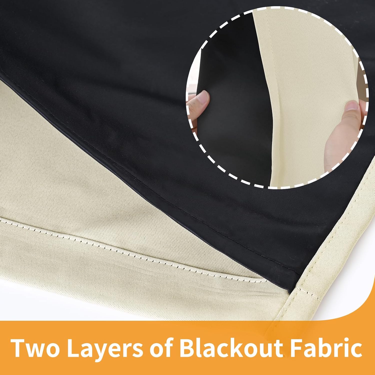 YoungsTex Cortinas 100% opacas para sala de estar de 84 pulgadas de largo, 2 capas gruesas, con aislamiento térmico, cortinas de oscurecimiento de