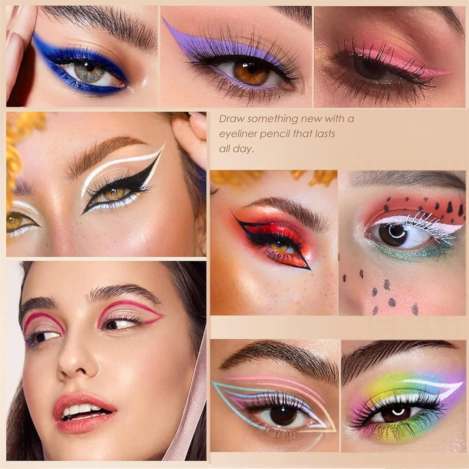 MAEPEOR Juego de delineador líquido mate de 12 colores, con brillo UV, delineador de ojos neón, impermeable, a prueba de manchas, de larga duración,