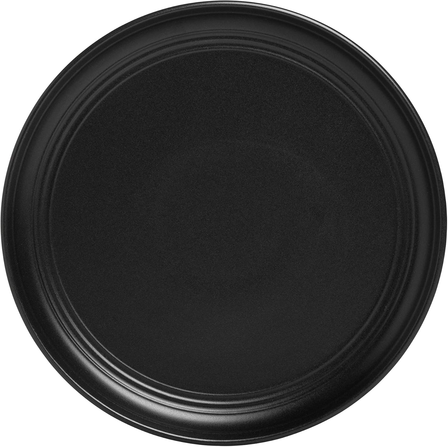 Double Line – Plato de ensalada de 8.25 pulgadas, juego de 6, negro mate