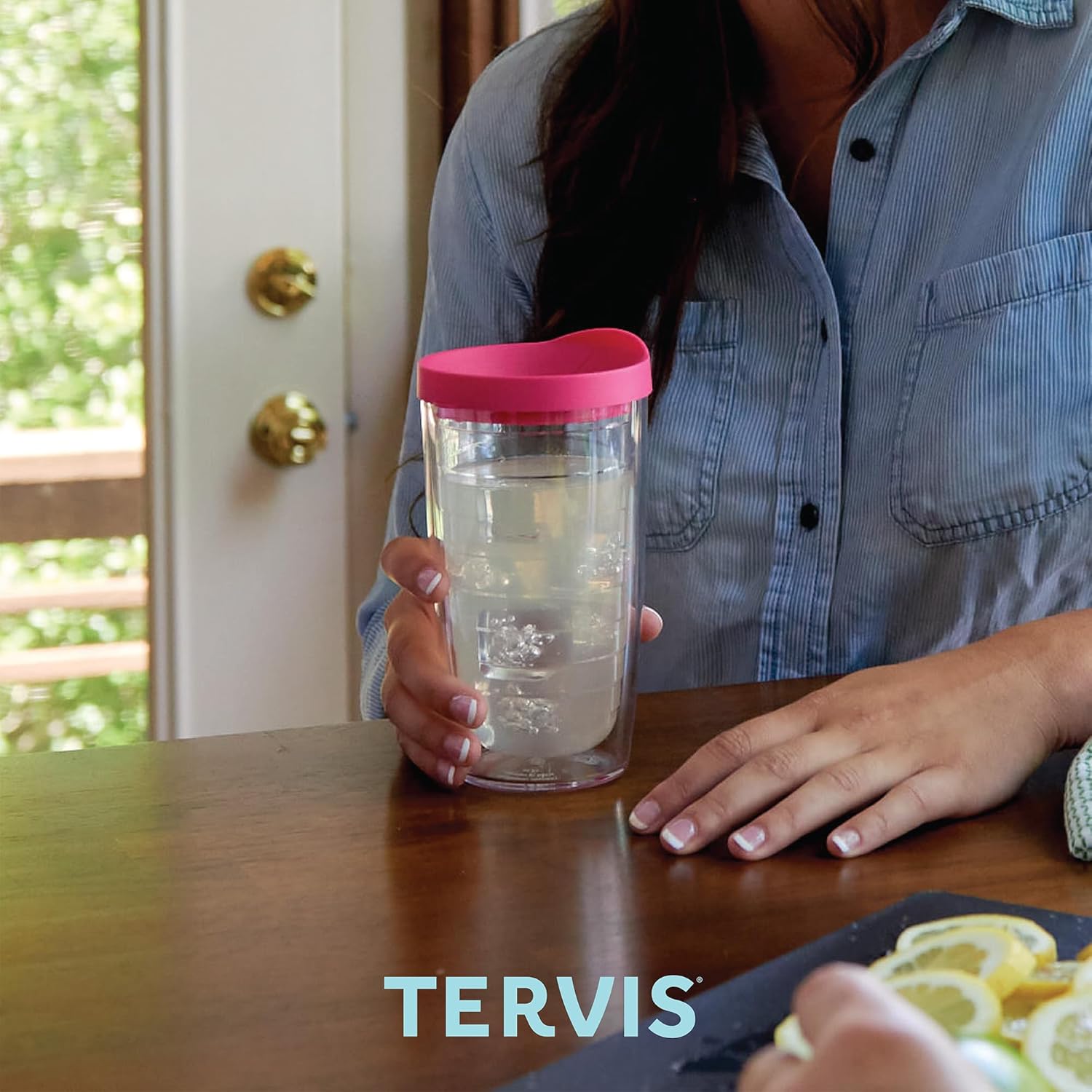 Tervis Vaso de la Fuerza Aérea con tapa, 16 onzas, transparente