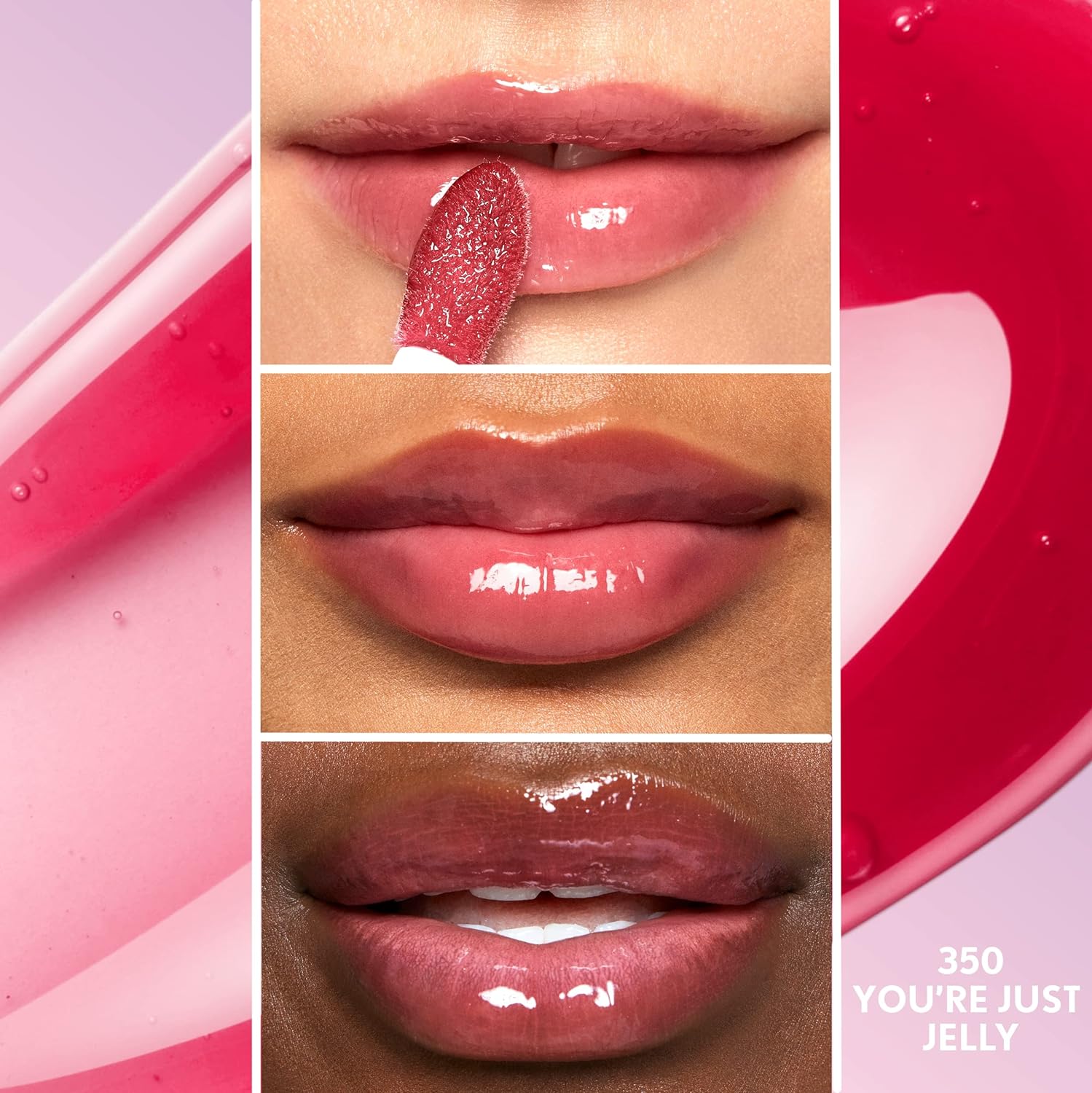 COVERGIRL Clean Fresh Yummy Gloss – Brillo de labios, transparente, aromas naturales, fórmula vegana, You’re Just Jelly