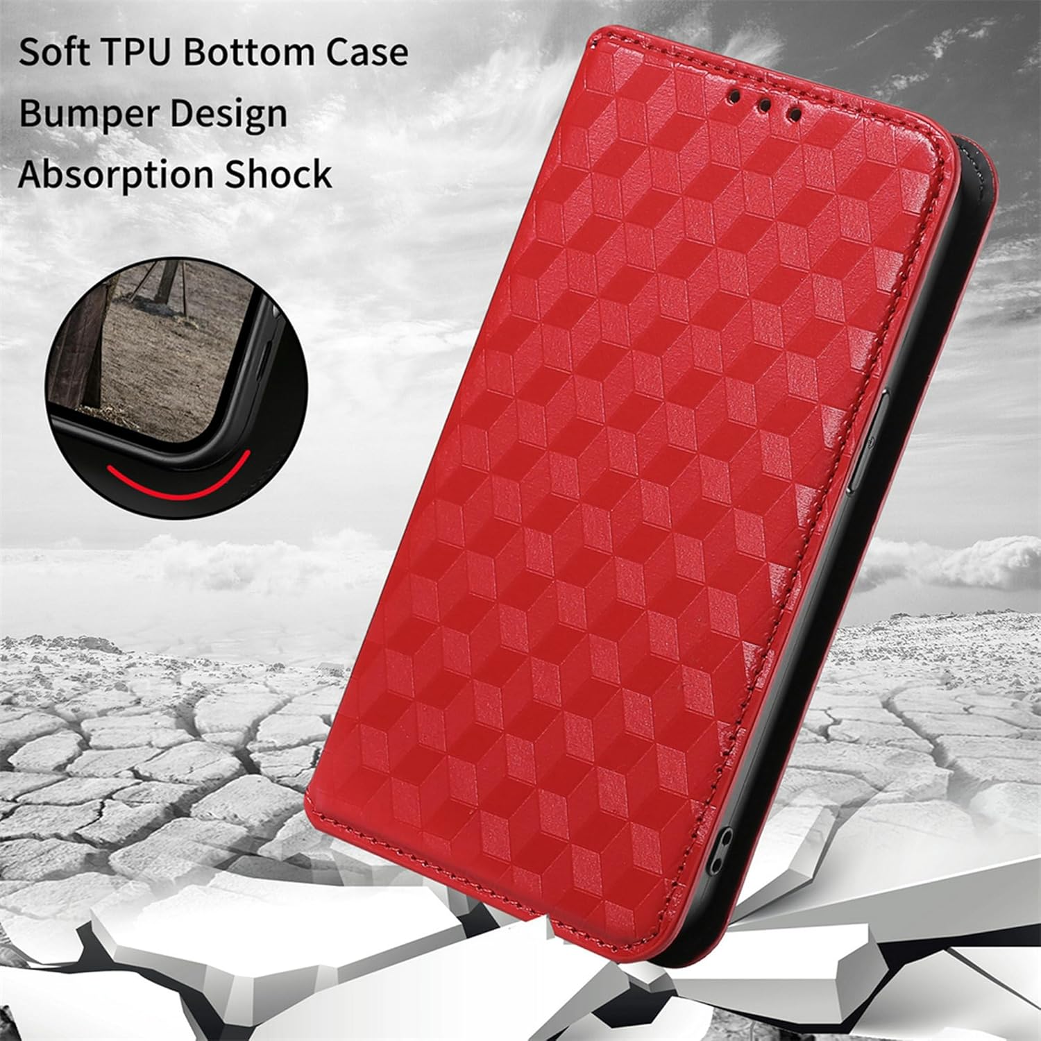 SHAMMA Case for Honor X7 Case Compatible with Honor X7 Phone Case Cover PU Leather Wallet Case LT-OS274