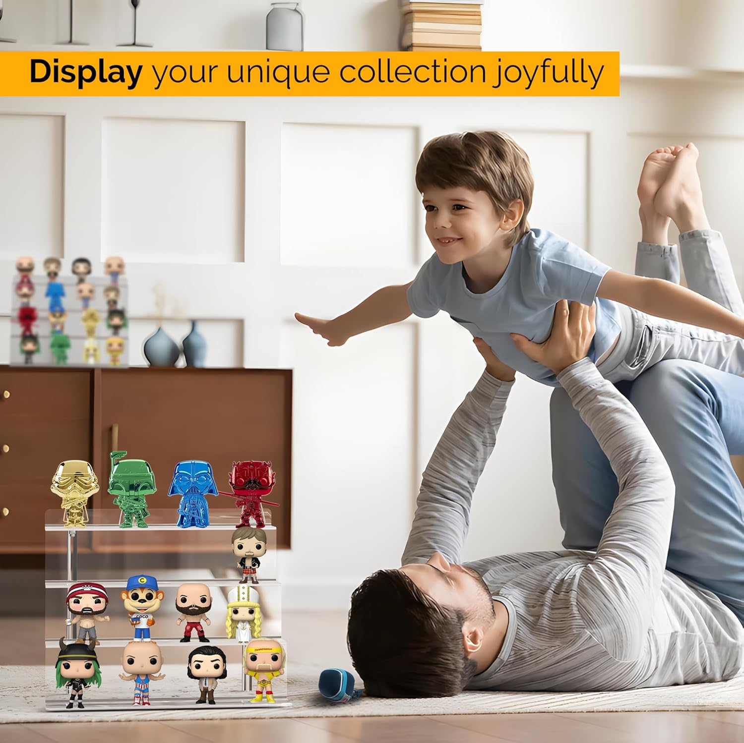 Organizador de perfume  Soporte acrílico para cupcakes y aparador de colonia para hombres, soportes para Funko pop y lego, soporte para postres