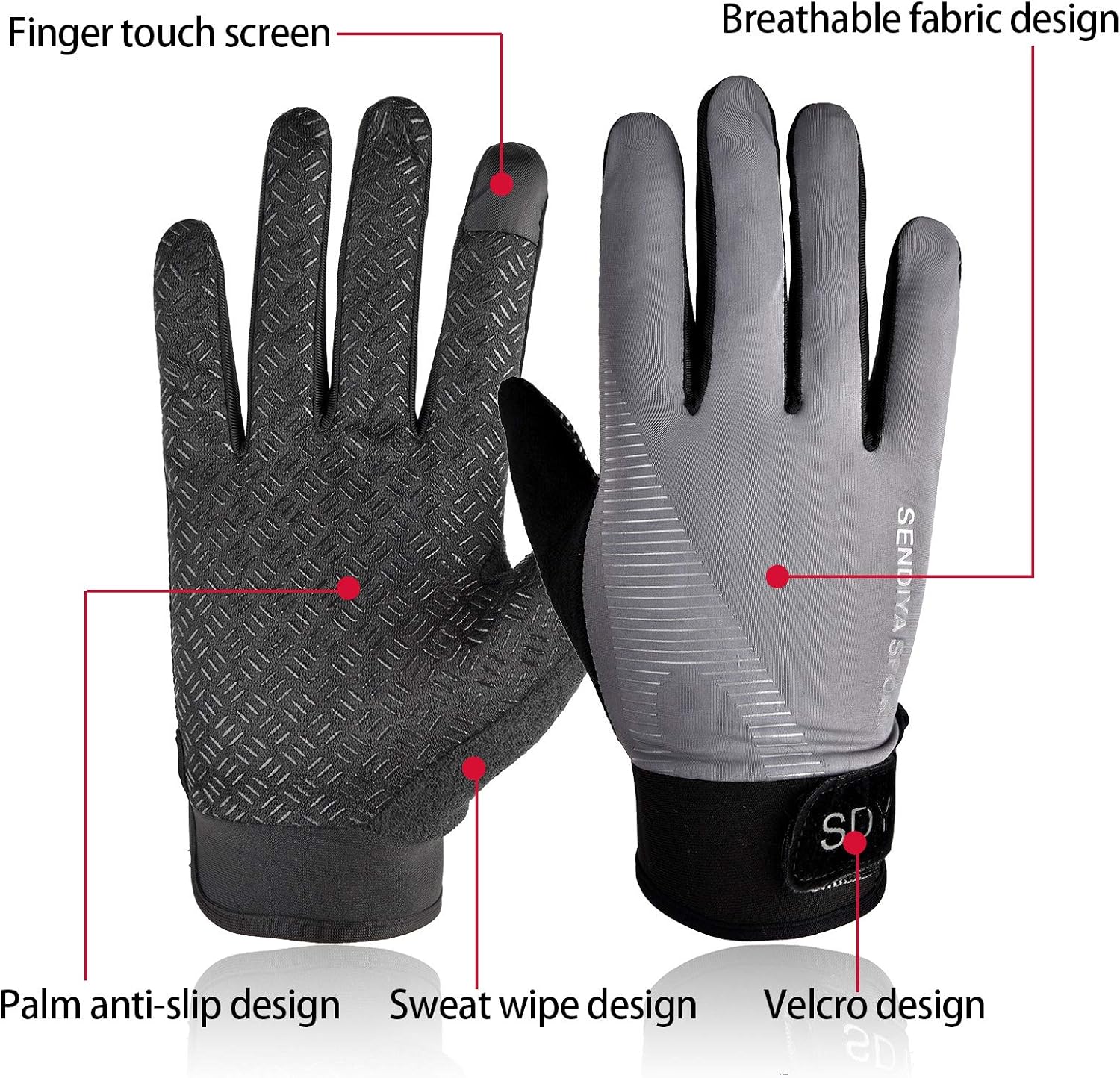 Guantes de entrenamiento, protección completa de la palma y agarre extra, guantes de esgrima de pesca para gimnasio para levantamiento de pesas,