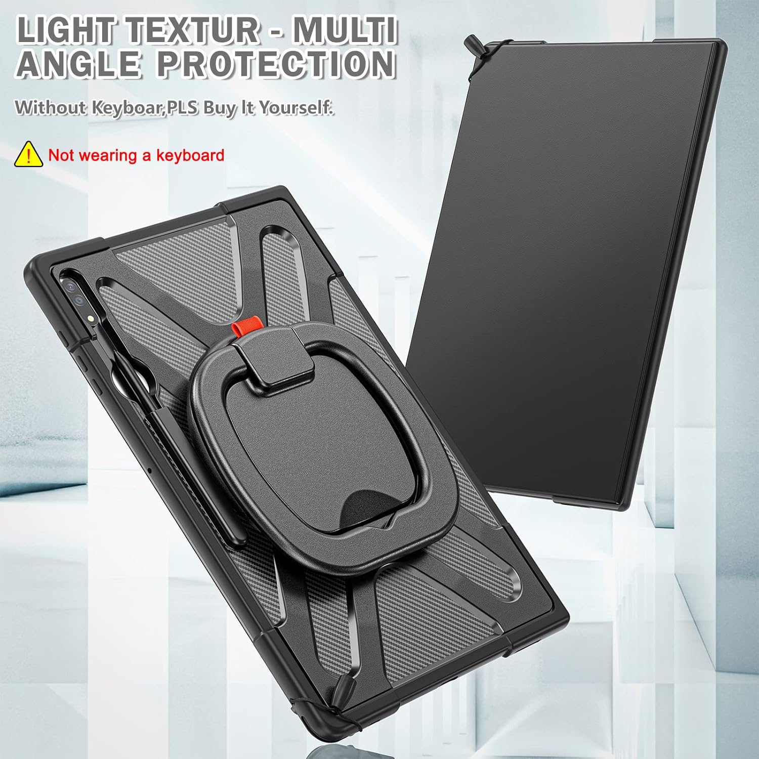 Funda para Galaxy Tab S8 Ultra de 14.6 pulgadas, S8 Ultra Tablet Funda de 14.6 pulgadas, Funda protectora a prueba de golpes con rotación de 360 y