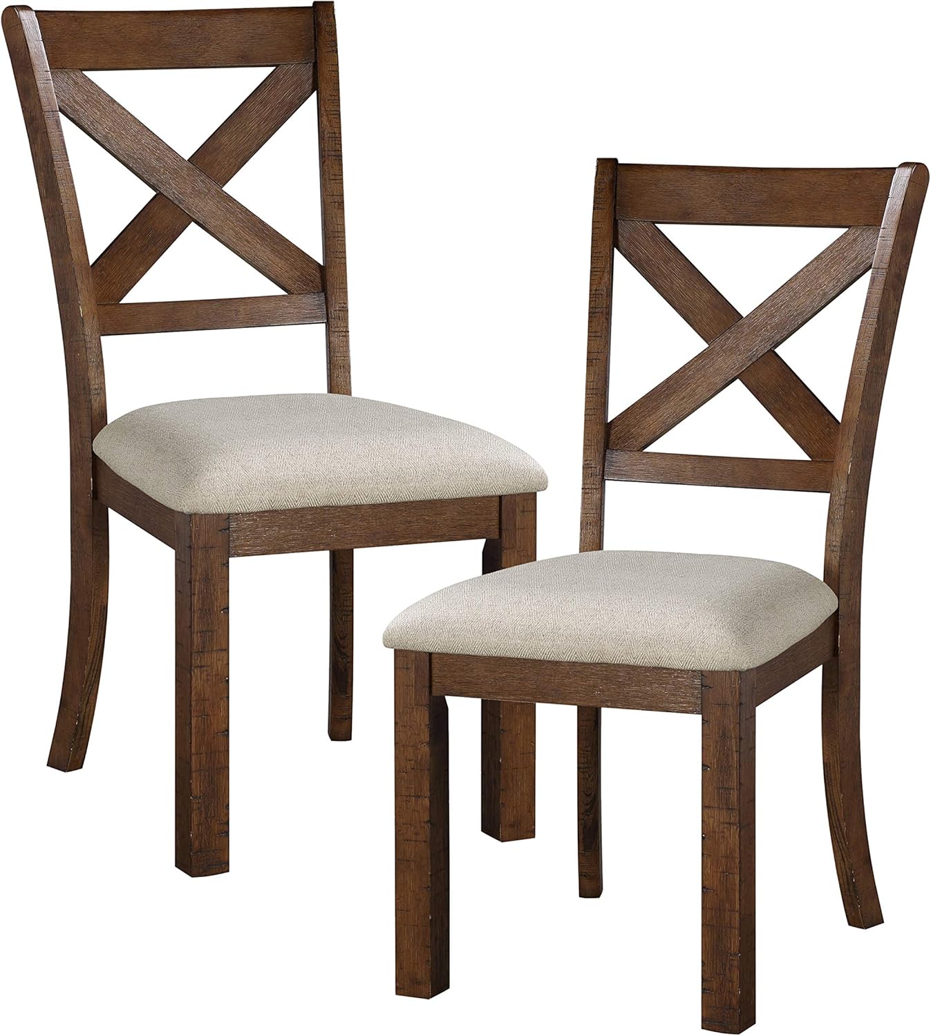 Lexicon Jones – Silla de comedor (juego de 2), color marrón