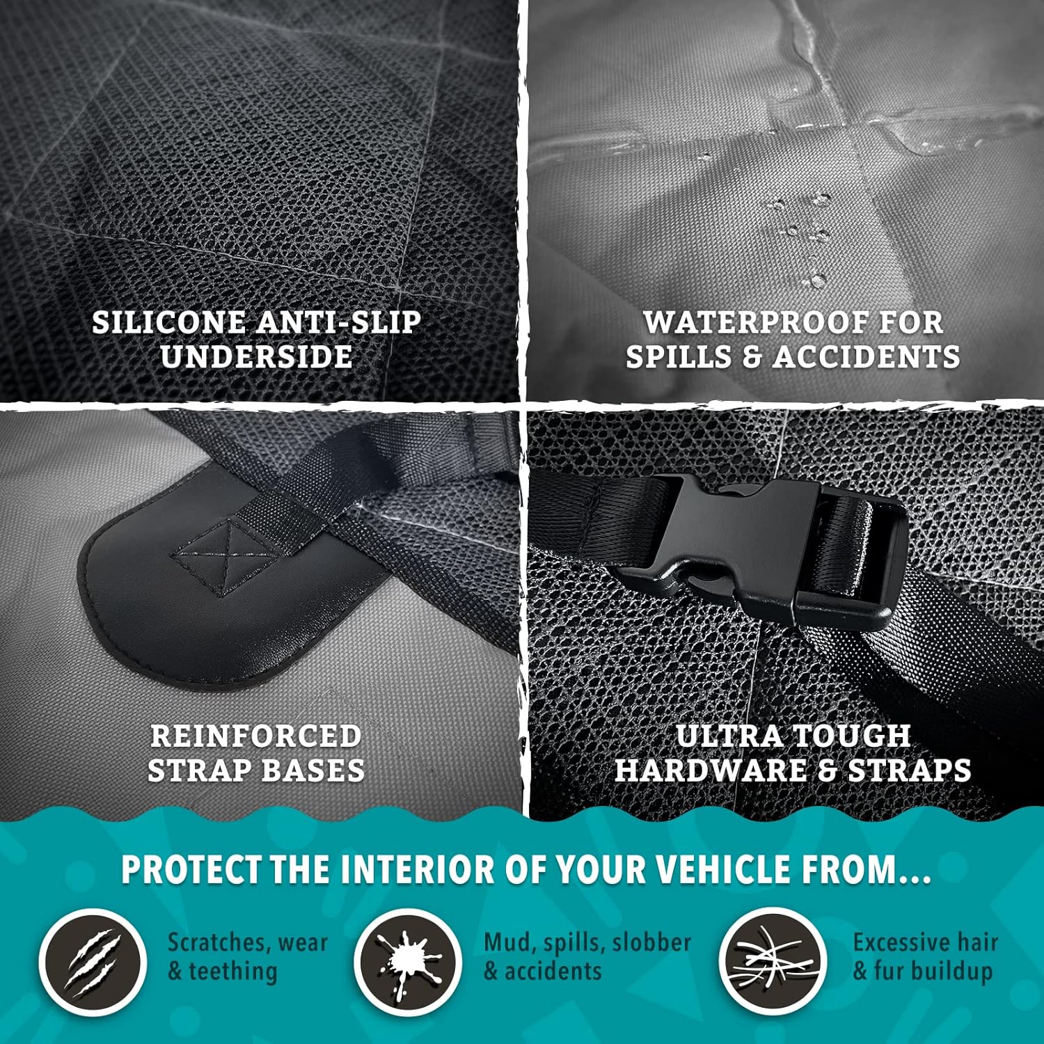 FrontPet – Funda acolchada de perro para la zona de carga de SUV, ajuste universal, para cualquier mascota La funda duradera cubre y protege tu