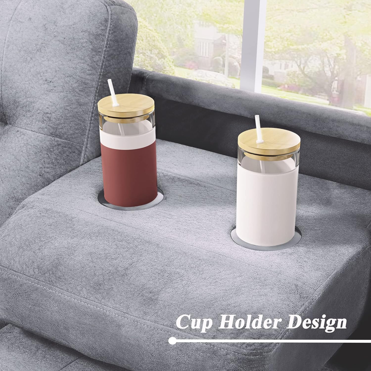 Sofá modular modular, muebles de sala de estar modernos con diván reversible, sofá tapizado de terciopelo en forma de L con otomana de