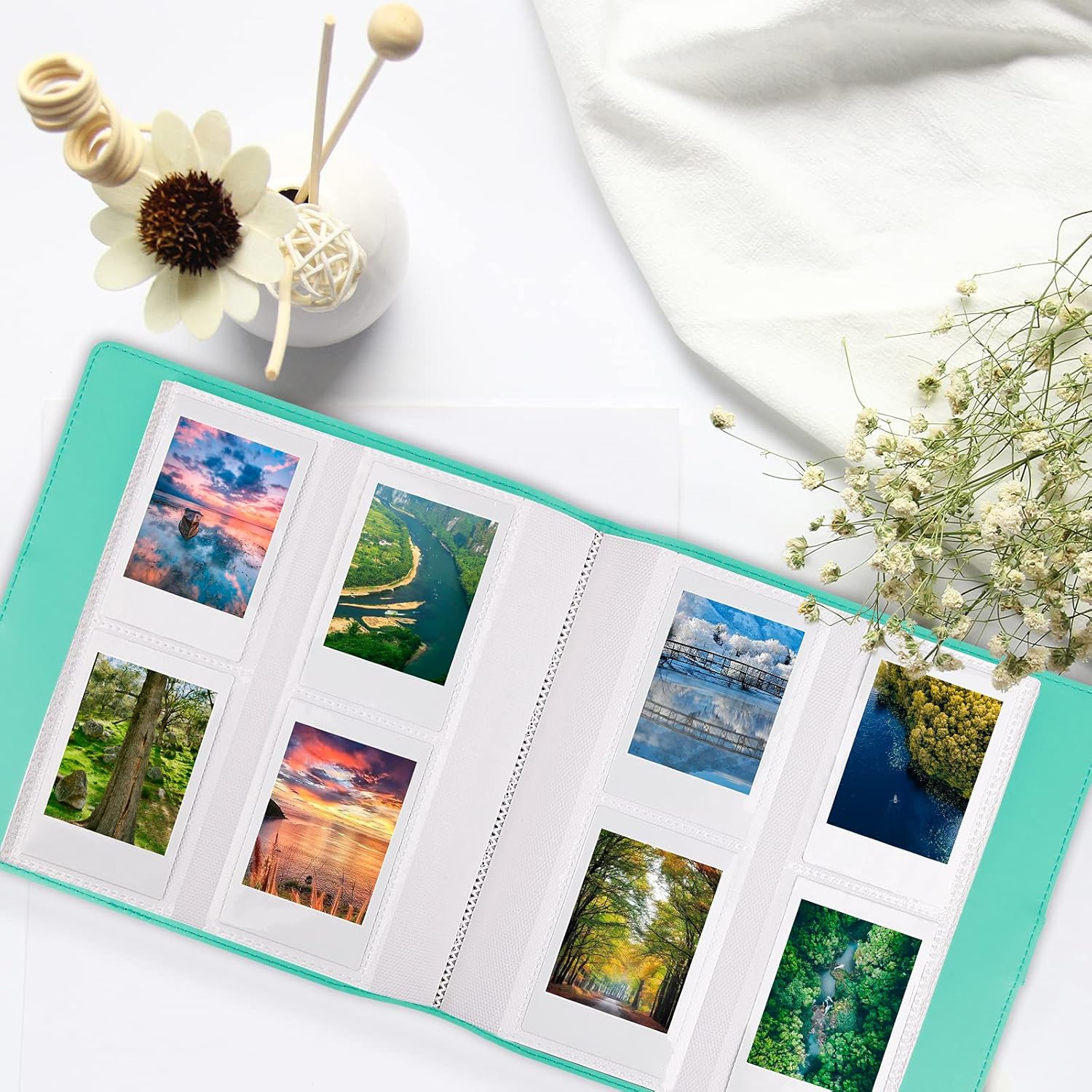 2 unidades de 256 álbumes de fotos para Fujifilm Instax Mini cámaraPolaroid imágenes de 2 x 3 pulgadas, álbum de fotos de 2 x 3 para cámara