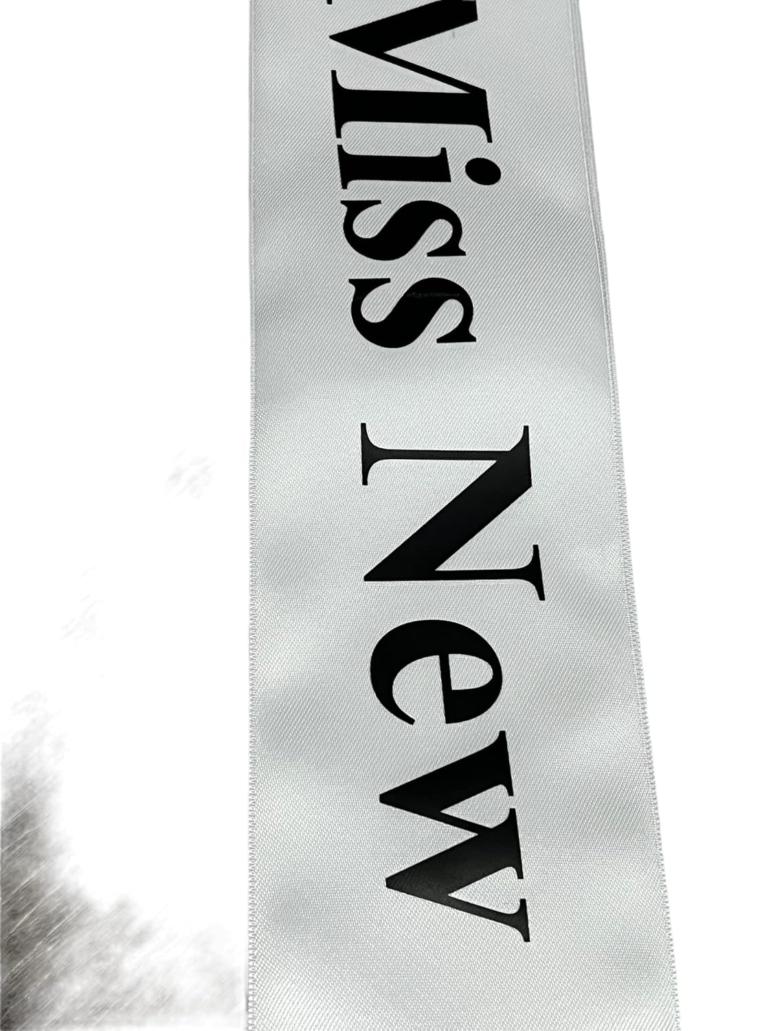 Rock Your Ribbon This Halloween with our Novelty Miss New Jersey cross body pageant sash with adjustable pin, One side fits most including children,