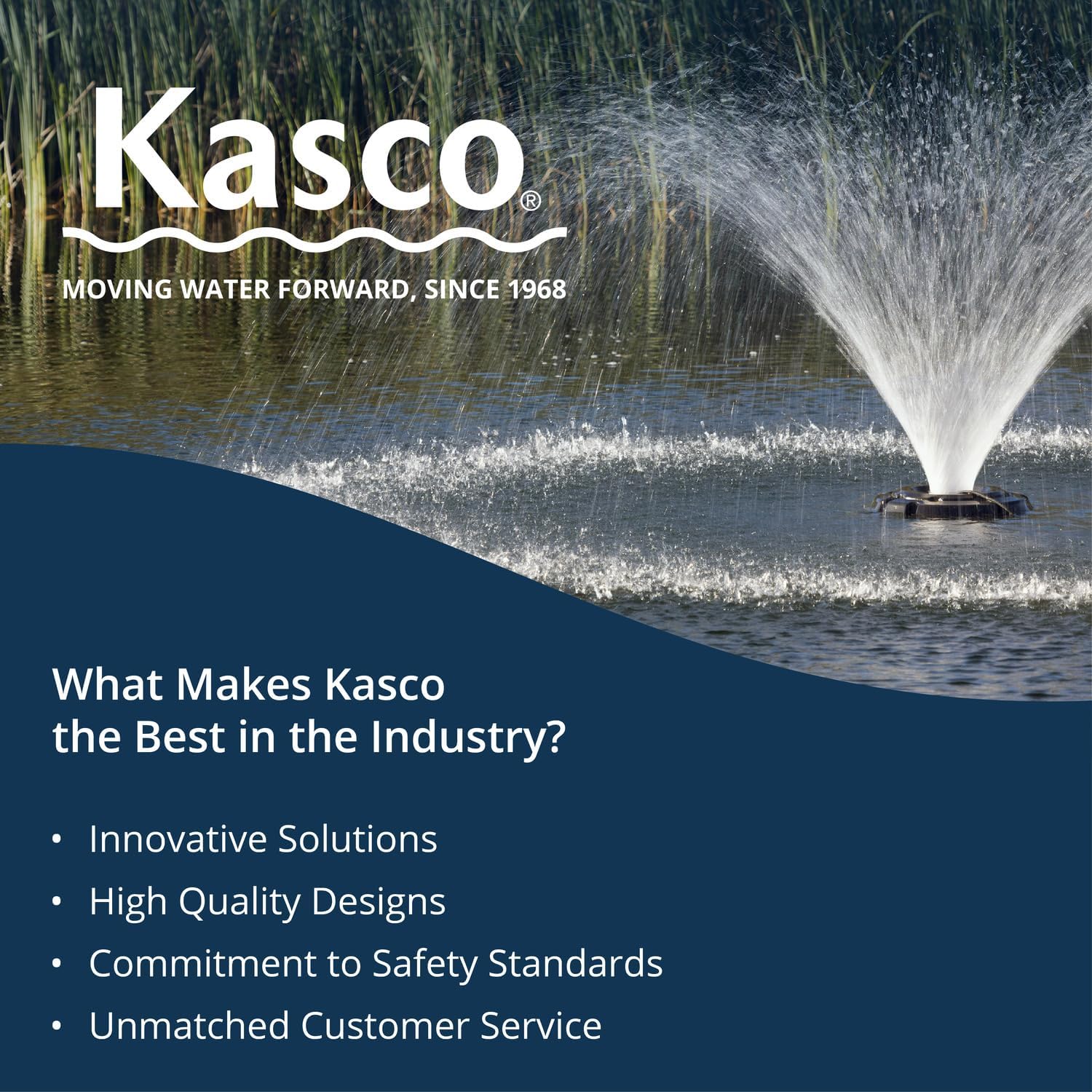 Kasco Fuente de estanque aireadora serie VFX – 12 caballo de potencia 120V monofásico con cable de alimentación eléctrica de 100 pies  Bomba