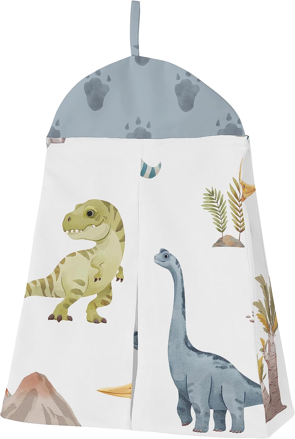 Sweet Jojo Designs Acuarela dinosaurio dinosaurio bebé niño cuna juego de ropa de cama bebé cuarto manta sábana bajera falda pañal apilador 4p verde