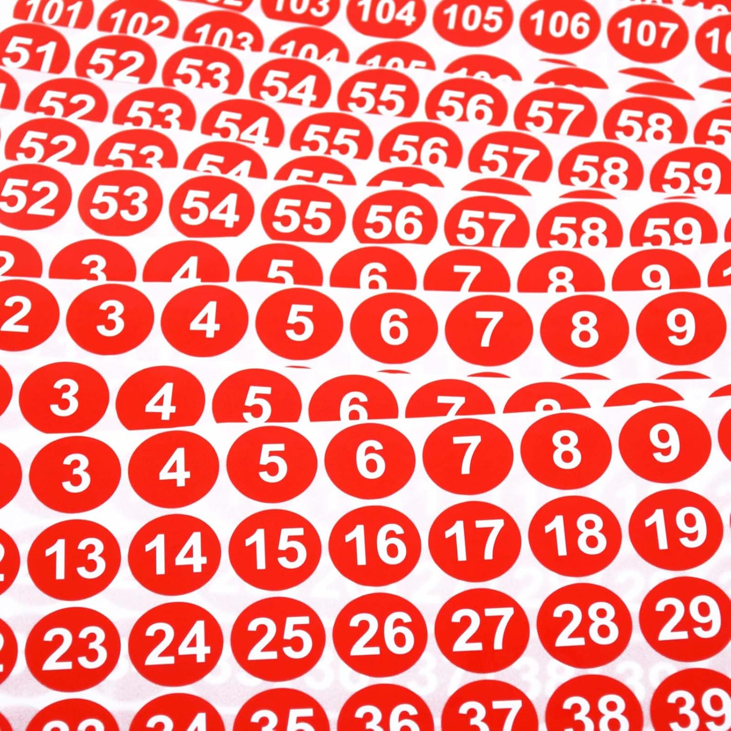 H2MTOOL – Calcomanías de números, 12 hojas, 600 piezas de 1 pulgada 1-150 etiquetas de números consecutivos para oficina, aula, organización de