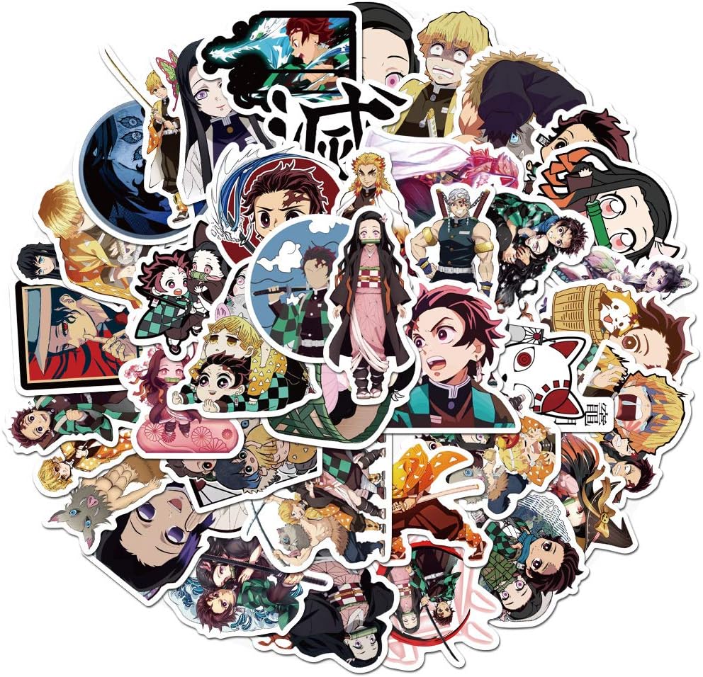 Funda para Samsung Galaxy A54 5G Demon – Diseño de anime con llavero Vision y 50 calcomanías Funda de silicona suave transparente de dibujos