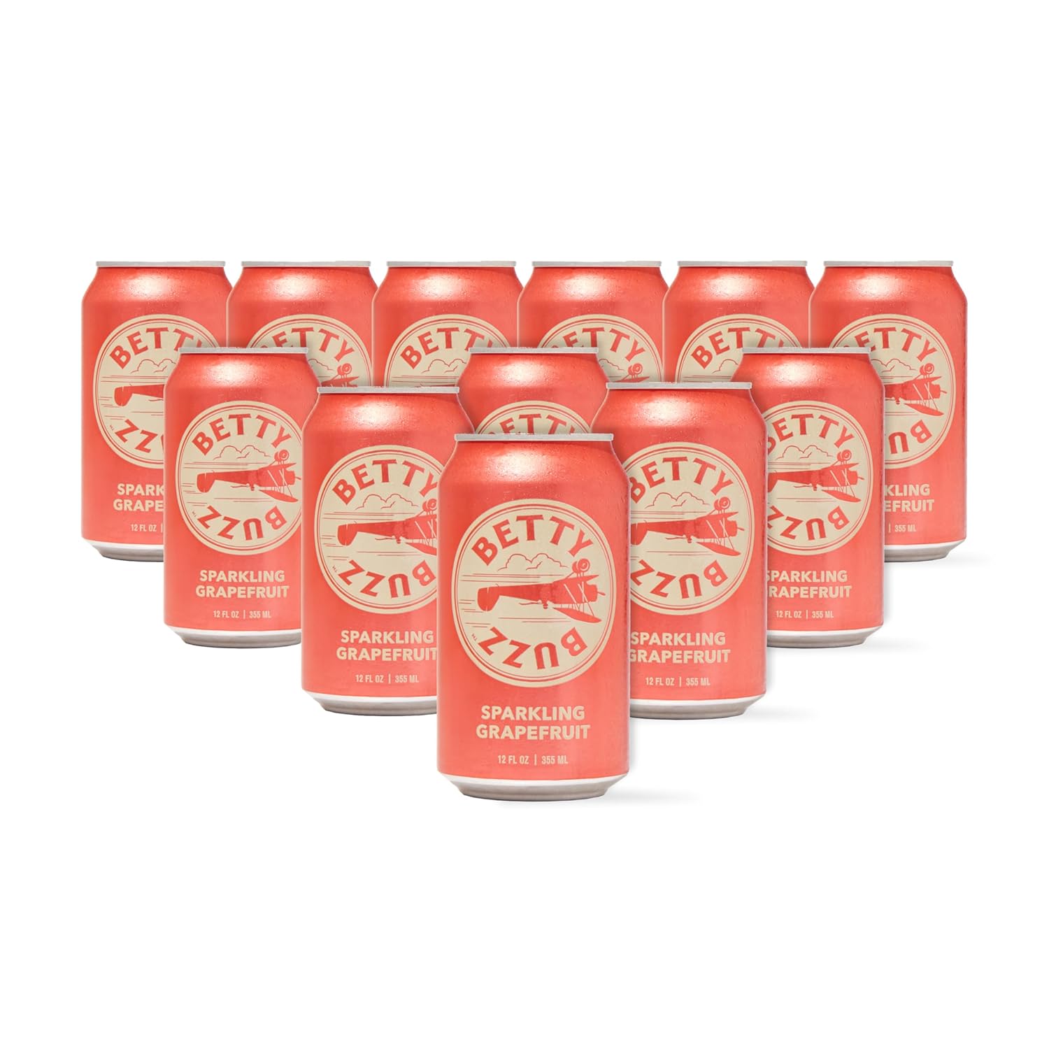 Betty Buzz Blake Lively – Soda espumosa de pomelo espumoso prémium (paquete de 12 latas)  Sabores naturales y edulcorantes, solo ingredientes limpios