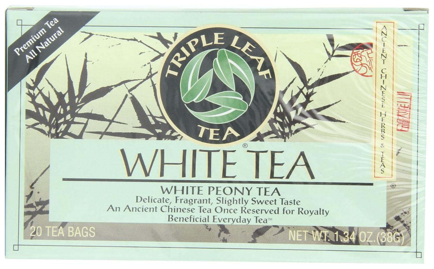 Triple Leaf Té, peonía blanca, 20 bolsas de té (paquete de 6)