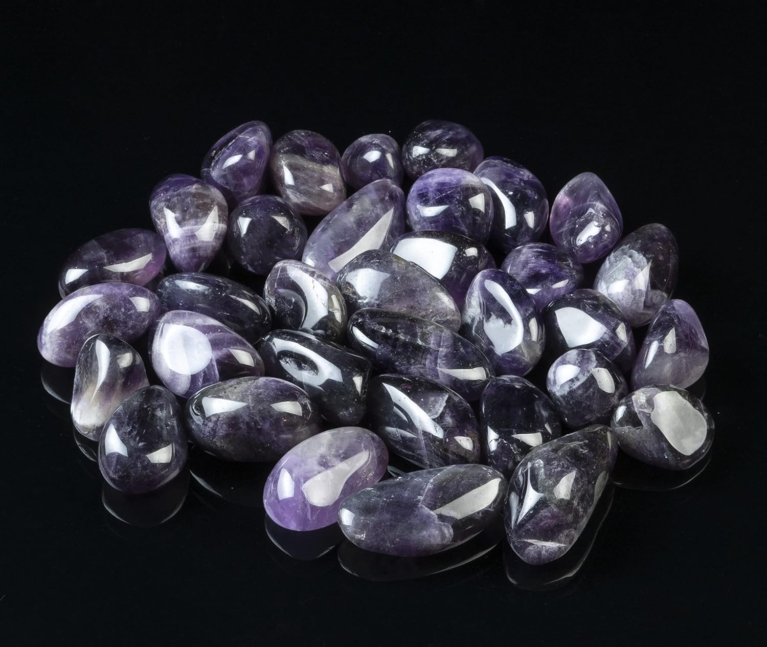 ZAICUS Piedras pulidas de amatista de 1 libra y cristales de forma irregular a granel para relleno de jarrón, piedras de la suerte, fabricación de