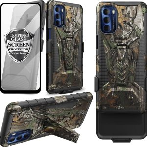 Ailiber Funda compatible con Motorola Moto G 5G 2022 con protector de pantalla funda giratoria con clip para cinturón con soporte resistente cuerpo Ailiber Funda compatible con Motorola Moto G 5G 2022 con protector de pantalla funda giratoria con clip para cinturón con soporte resistente cuerpo