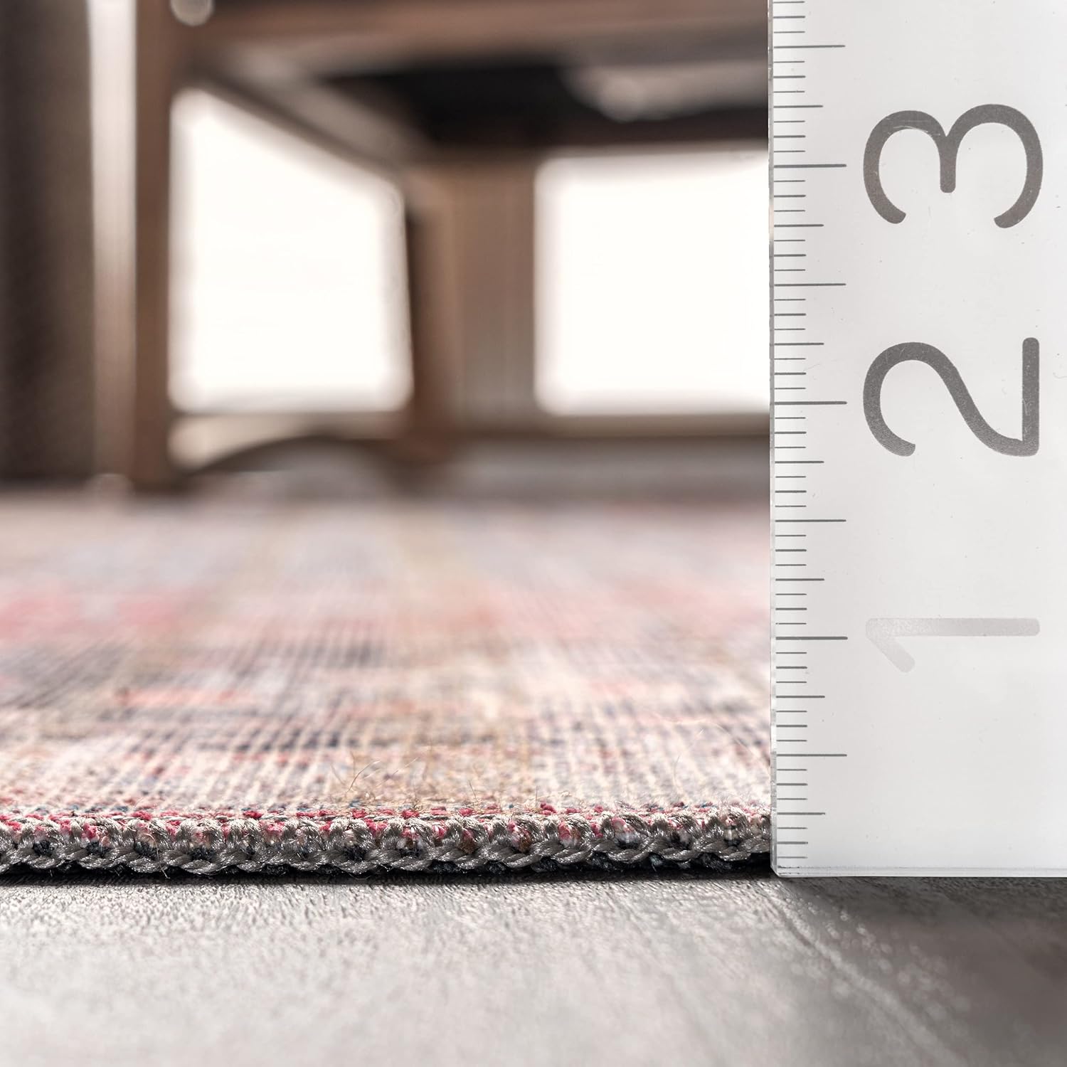 nuLOOM Jessie – Alfombra de medallón tradicional y envejecida lavable a máquina, 2 pies 8 pulgadas x 8 pies, color óxido