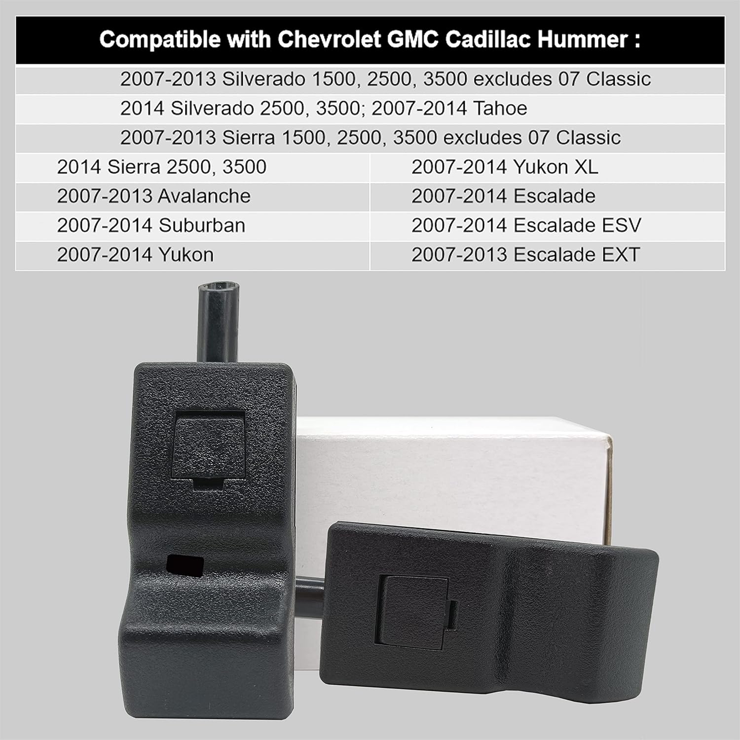 Rldym Perilla de bloqueo de puerta lateral delantera o trasera interior 15844616 para Chevy GMC, Silverado Sierra 2007-2013, 1584-4616 2 unidades
