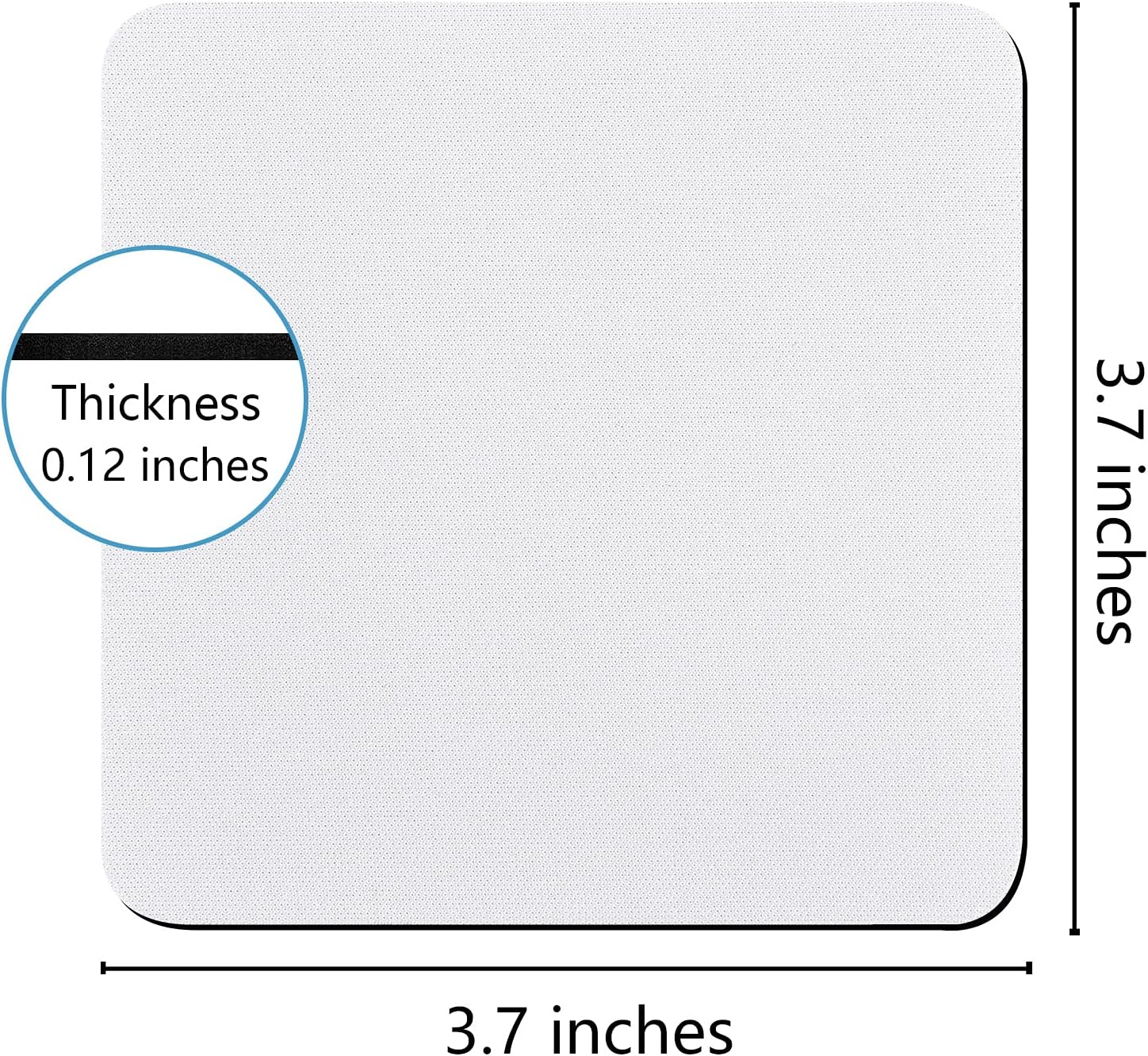 Portavasos en blanco para sublimación, 50 unidades, almohadillas de goma cuadradas blancas para manualidades, sublimación, transferencia de calor,
