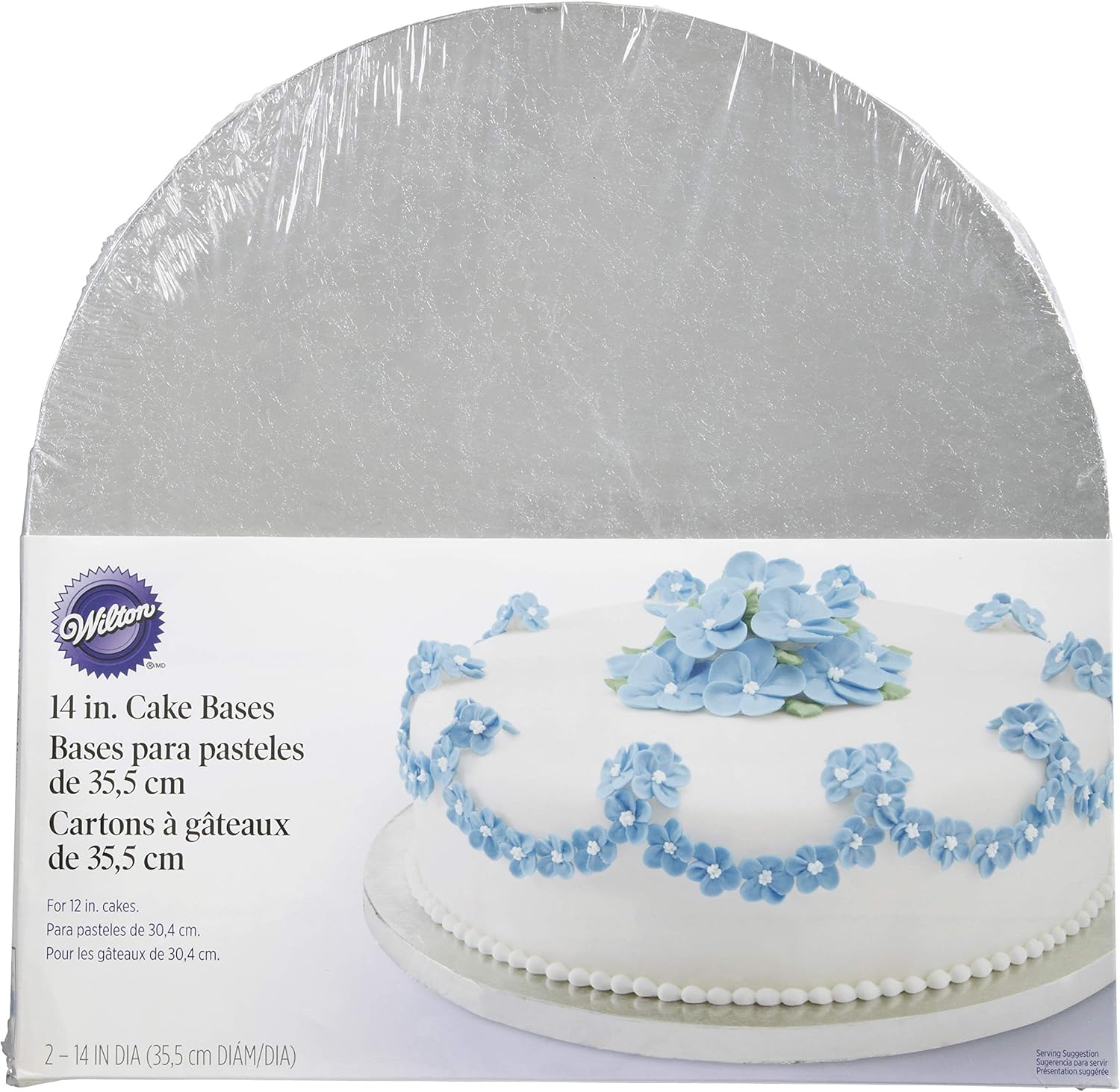 Wilton Bases redondas para pasteles de 14 pulgadas, decora y sirve pasteles más pesados, perfectas para pasteles redondos de 12 pulgadas, pasteles