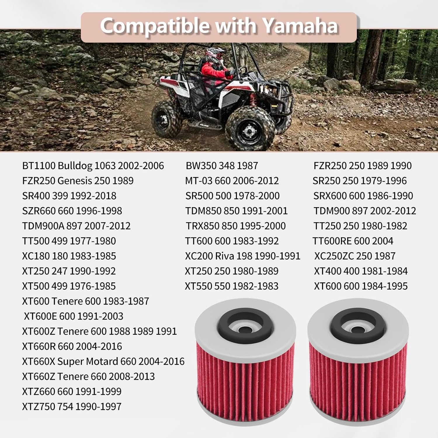 OuYi Filtro de aceite de motocicleta para Yamaha XV125S XV250S XV500 XV535 XV700 XV750 XV920 XV1000 XV1100 Virago XVS125 XVS250 XVS650 V-star