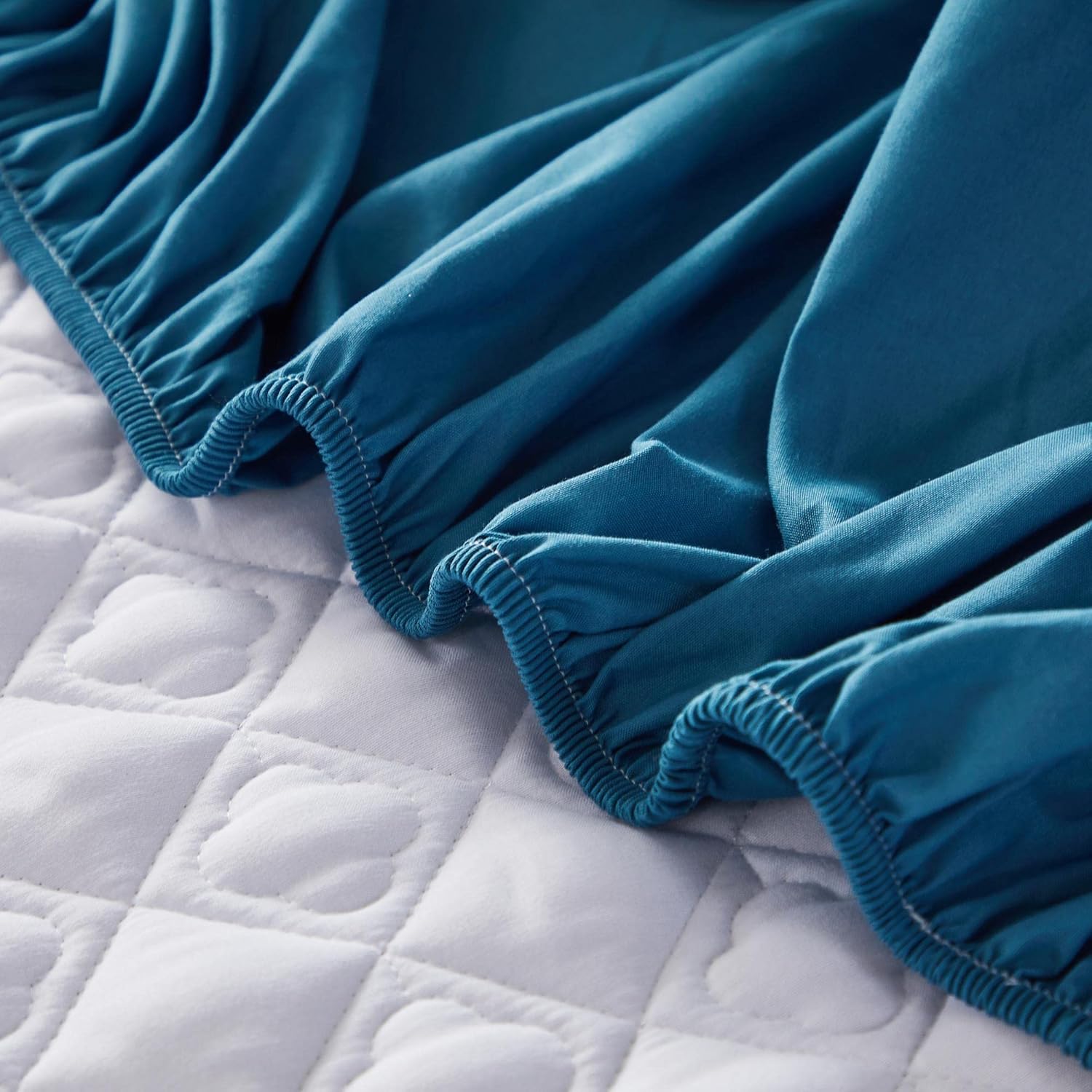 DARKBLUE Sábana bajera ajustable de tamaño matrimonial, con bolsillo profundo, cálida para invierno, transpirable, antideslizante, perfecta para el
