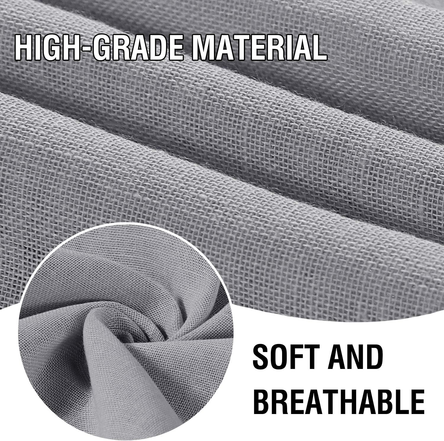 H.VERSAILTEX – Cortinas de mezcla de lino natural semitransparentes, con bolsillo para cortinero, filtrado de luz, 2 paneles, para sala de estar,