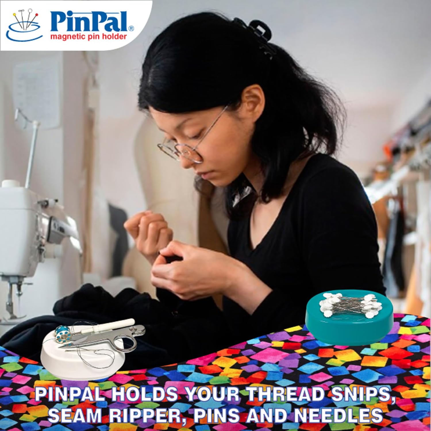 PinPal – Soporte magnético para pasadores, transporta, organiza, almacena tus alfileres y agujas de coser, imán para agarrar y coser para pasadores