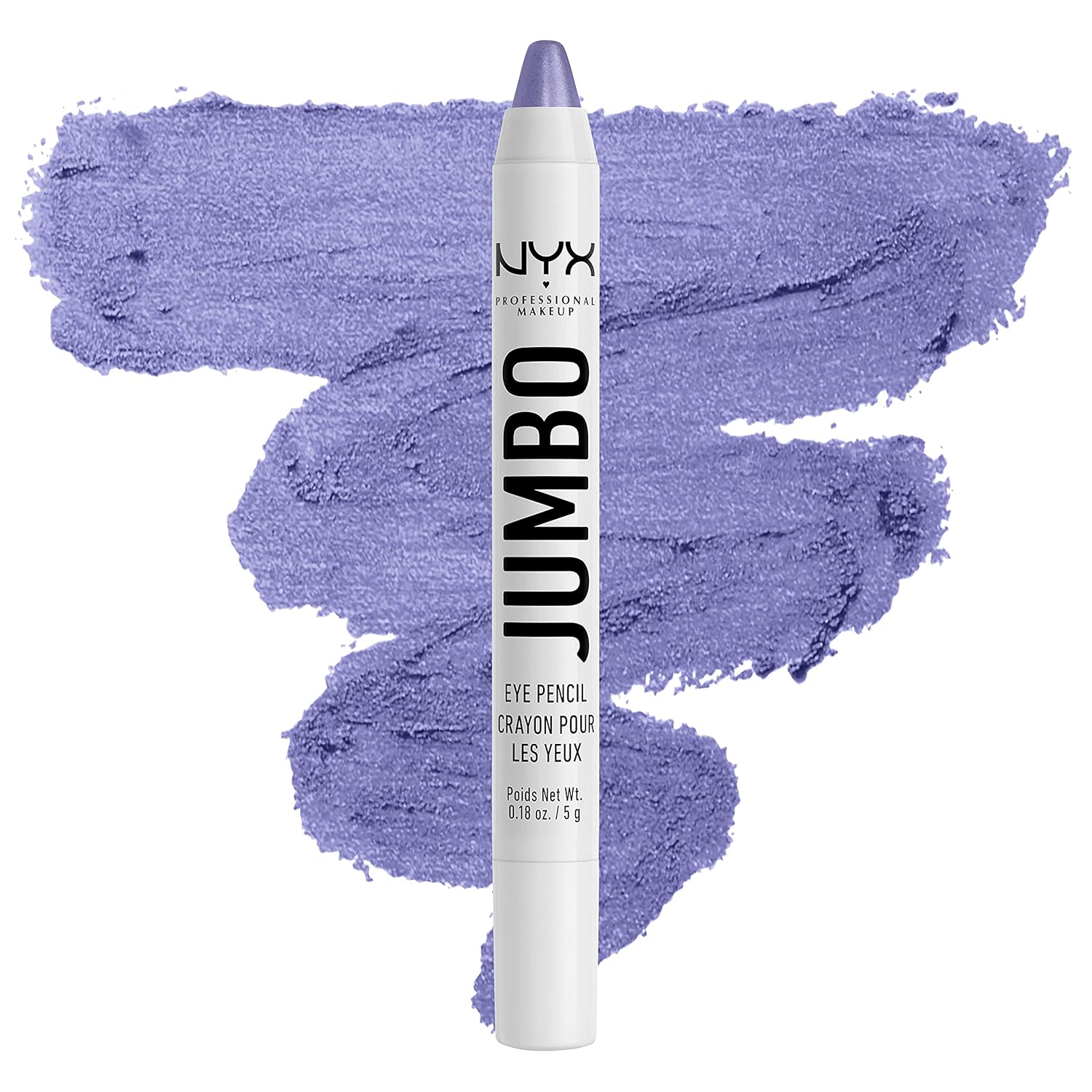 NYX PROFESSIONAL MAKEUP Lápiz de ojos tamaño jumbo, barra de sombra de ojos mezclable y lápiz delineador de ojos, color Donut (Lila)