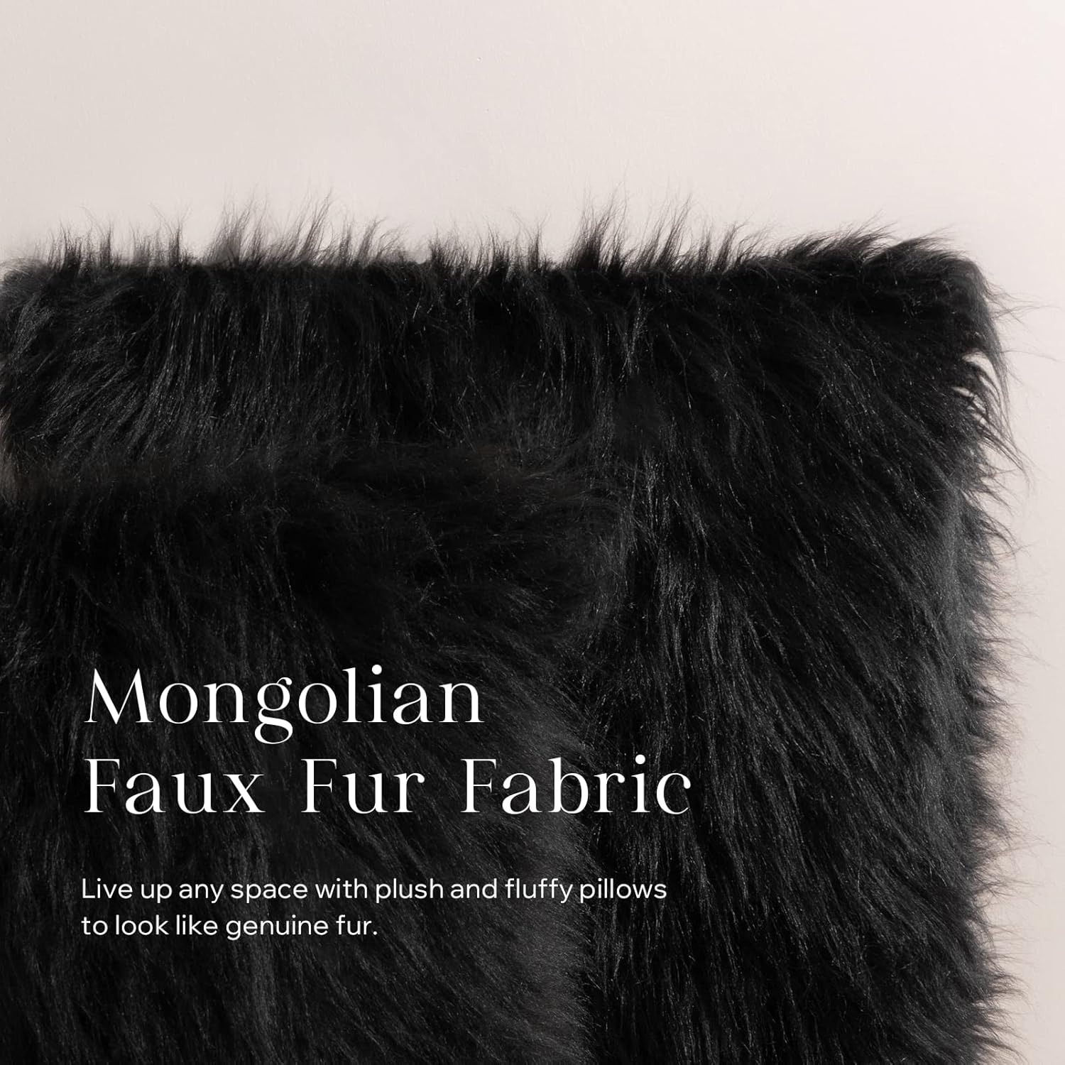 Fundas de cojín Phantoscope serie de lujo, fundas de cojín de piel sintética estilo Mongolia, para sofá, cama y silla