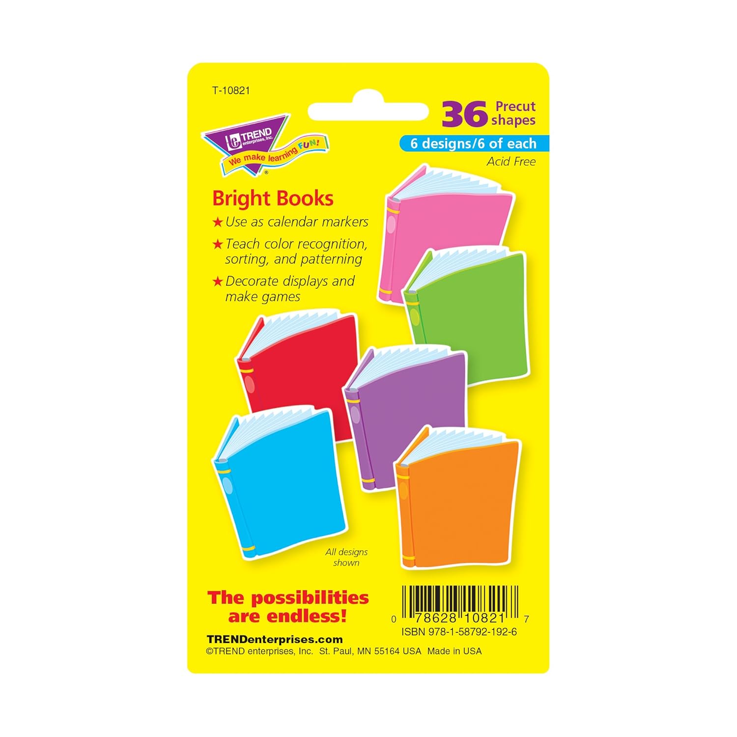 TREND enterprises, Inc. Bright Books Mini Accents – Paquete variado, 36 unidades