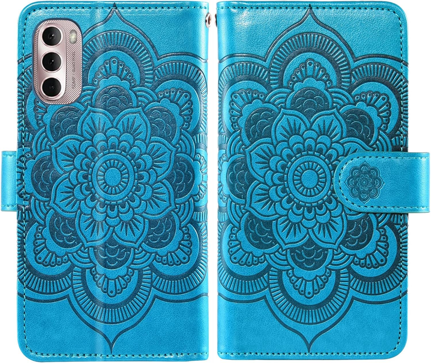 Asuwish Funda para teléfono Moto G Stylus 2022 4G con protector de pantalla de vidrio templado y soporte para tarjeta de crédito, accesorios para