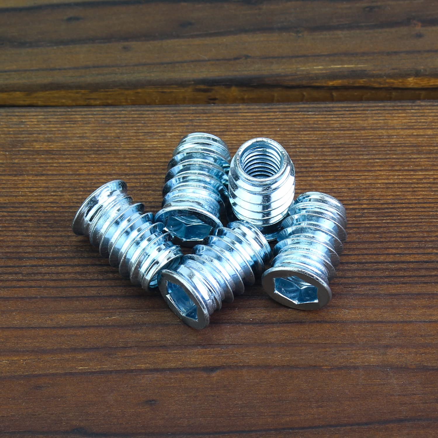 30 piezas de insertos roscados de 516″-0.709 x 0.787 in con llave hexagonal, insertos roscados 516-18, insertos de madera, insertos roscados de