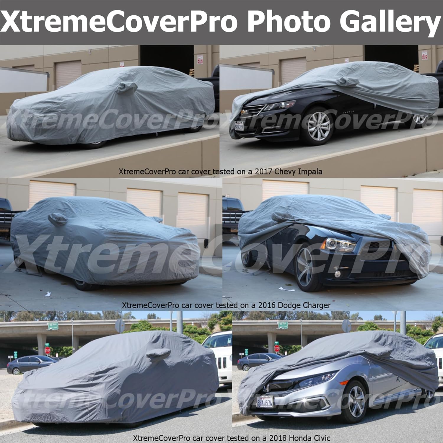 Funda para coche compatible con Subaru WRX Sti WSTi Big Spoiler XTREMECOVERPRO Platinum Series gris