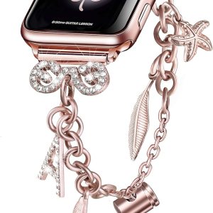 Secbolt Correas brillantes compatibles con Apple Watch de 1.496 pulgadas, 1.575 pulgadas, 1.654 pulgadas, 1.732 pulgadas, 1.732 pulgadas, iWatch Secbolt Correas brillantes compatibles con Apple Watch de 1.496 pulgadas, 1.575 pulgadas, 1.654 pulgadas, 1.732 pulgadas, 1.732 pulgadas, iWatch