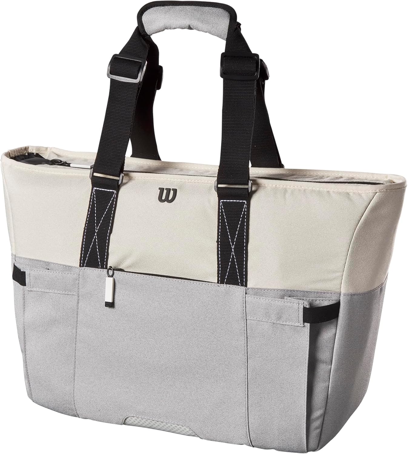 WILSON Lifestyle Tote – Bolsa para raqueta de tenis, color grisazul, con capacidad para hasta 2 raquetas