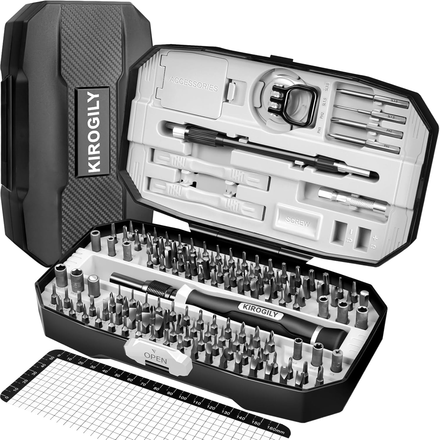 Juego de destornilladores, juego de destornilladores de precisión 154 en 1, destornillador pequeño, mini kit de herramientas de reparación magnética