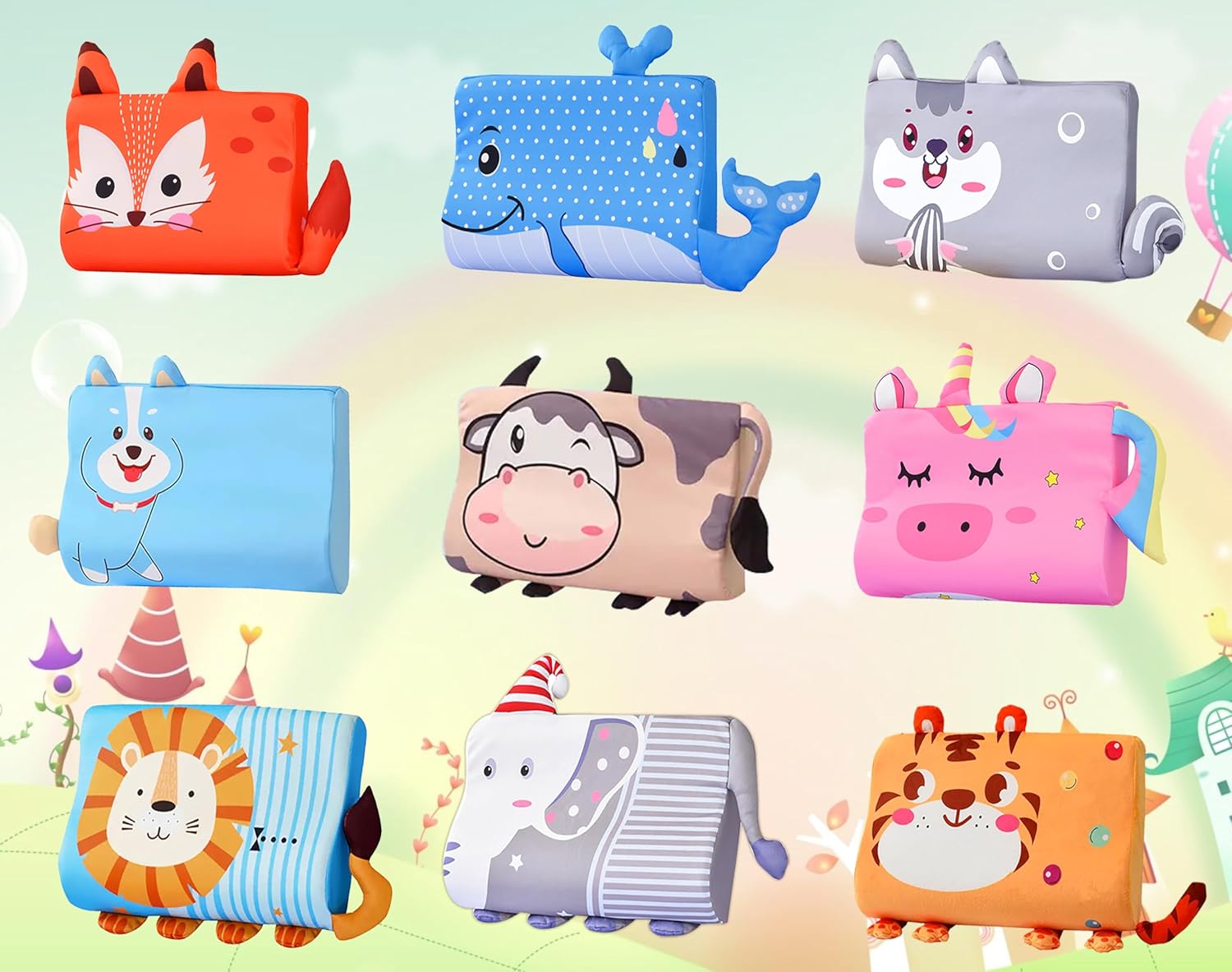 LovXtra, Almohada para niños pequeños para dormir. Almohada suave y pequeña de espuma viscoelástica transpirable para cama infantil. Funda de