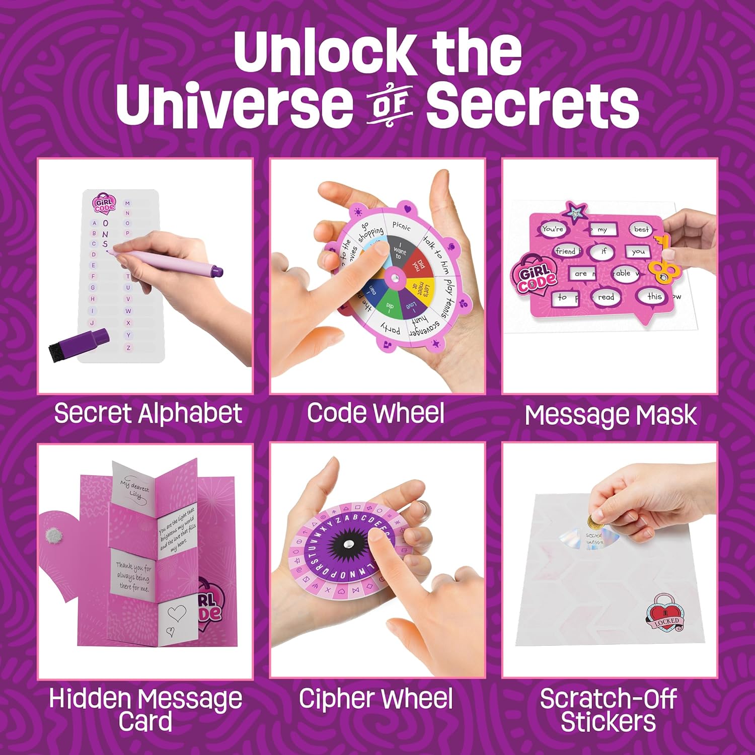 Kit de mensajería secreta para niñas, regalos para niños, ideas de regalo de cumpleaños para niñas de 7 a 14 años de edad, los mejores kits de