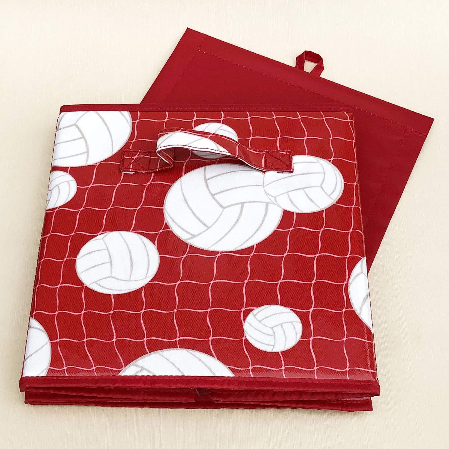 Passion for Volleyball Collection – Contenedor de almacenamiento de 11 x 11 x 11 pulgadas