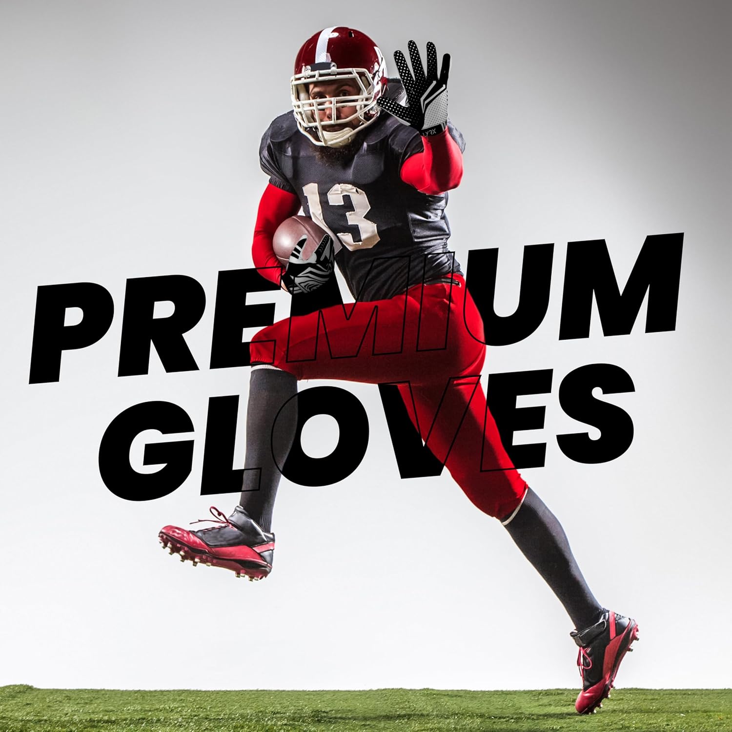 Guantes profesionales receptores de fútbol con palma de silicona óptima, control de agarre antideslizante, ultra adherente, guantes deportivos