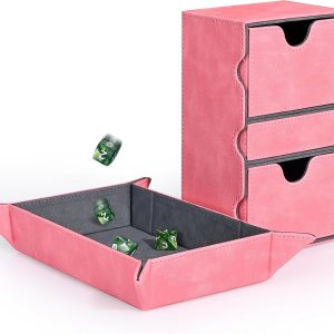 UAONO MTG – Caja de cartas con bandeja rodante de dados, caja de doble cubierta TCG con 3 bandejas para más de 200 tarjetas de doble funda, caja de UAONO MTG – Caja de cartas con bandeja rodante de dados, caja de doble cubierta TCG con 3 bandejas para más de 200 tarjetas de doble funda, caja de