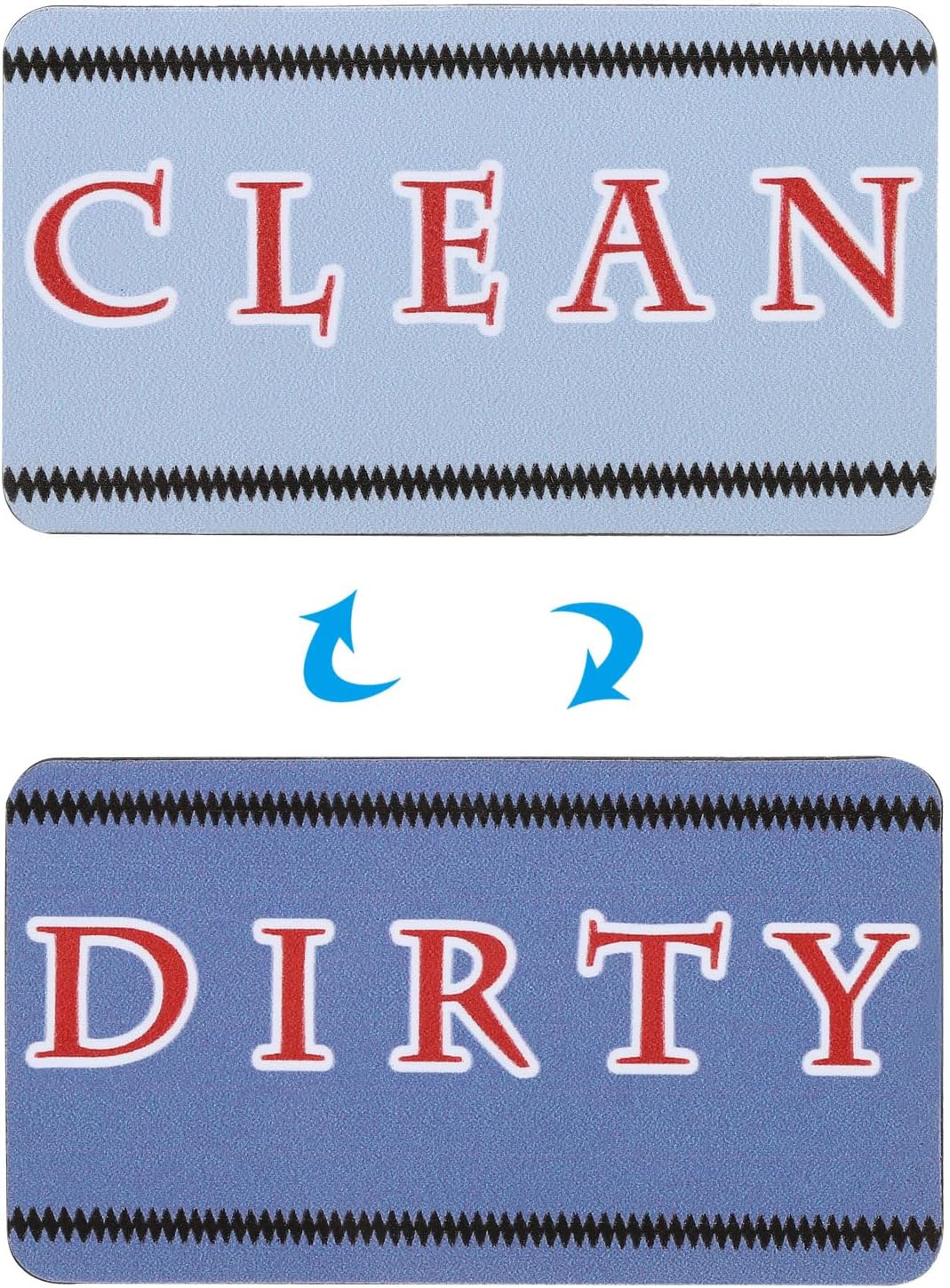 PATIKIL Dirty Clean – Imán para lavavajillas de doble cara, letrero de lavado de platos, diseño de cocina, color azul