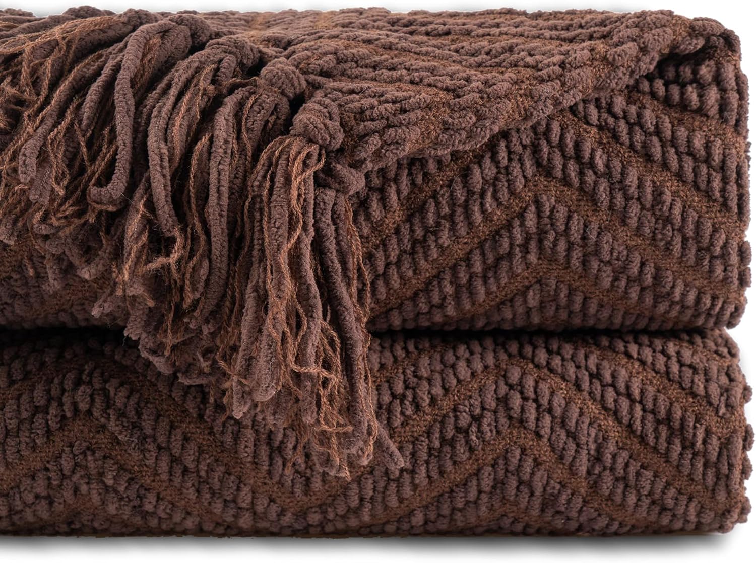 BATTILO HOME Manta marrón oscuro para sofá, súper suave y acogedora manta de chocolate cálido para cama individual, sala de estar, silla, cama,