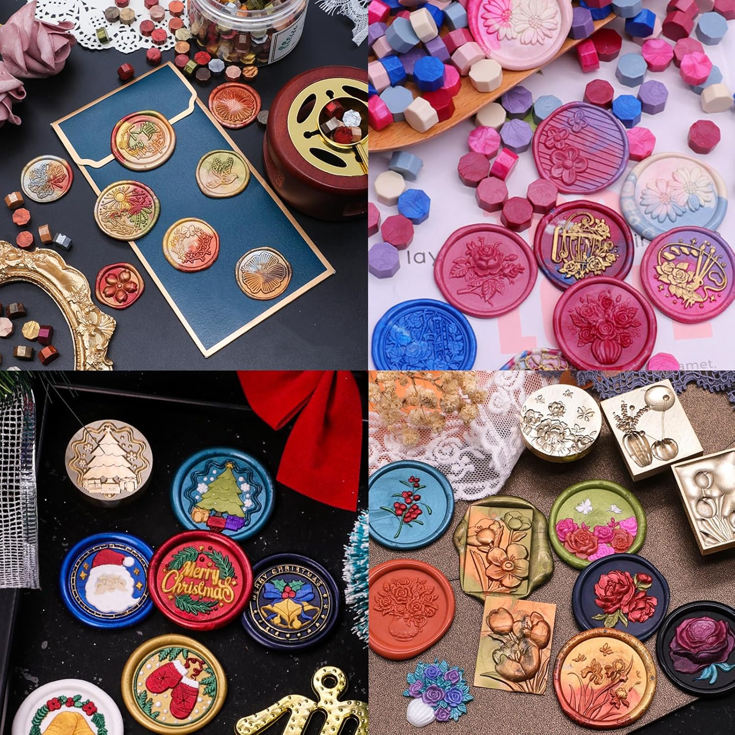 600 cuentas de sellado de cera, cuentas de cera de sellado rojo para sello de cera, juego de cuentas de sello de cera rojo vino con 6 colores