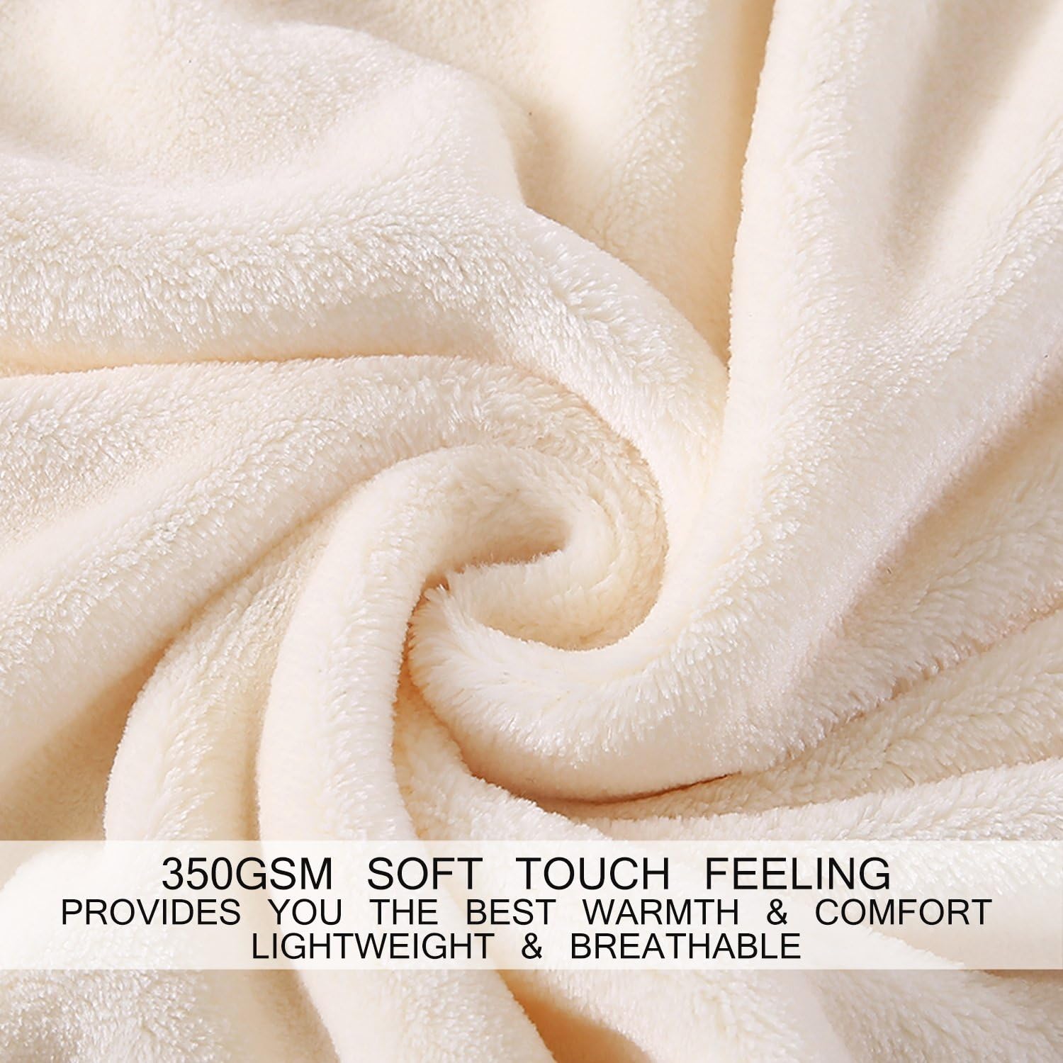 Hozy – Cobija de forro polar para cama de 330GSM, suave, tela cepillada, muy cálida, para el sofá