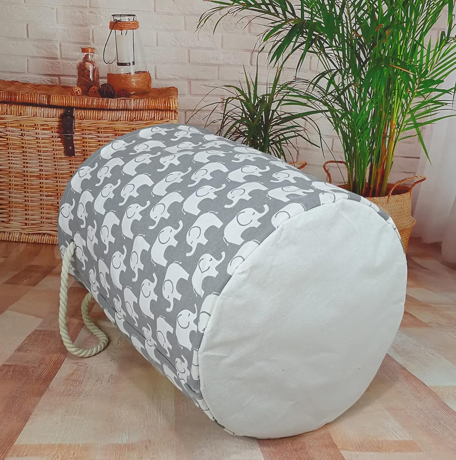 Cesta de ropa sucia de elefante, plegable, impermeable, de lona, para la ropa sucia, linda canasta de dibujos animados para habitación de los niños,